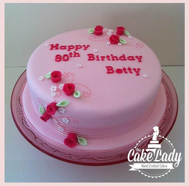 90th Birthday Cake for Nanny x - Decorated Cake by The - CakesDecor