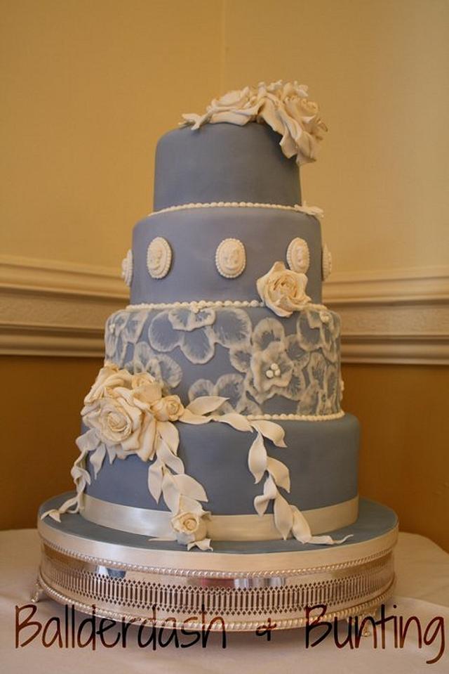 Wedgewood Inspired Cake - cake by Ballderdash & Bunting - CakesDecor