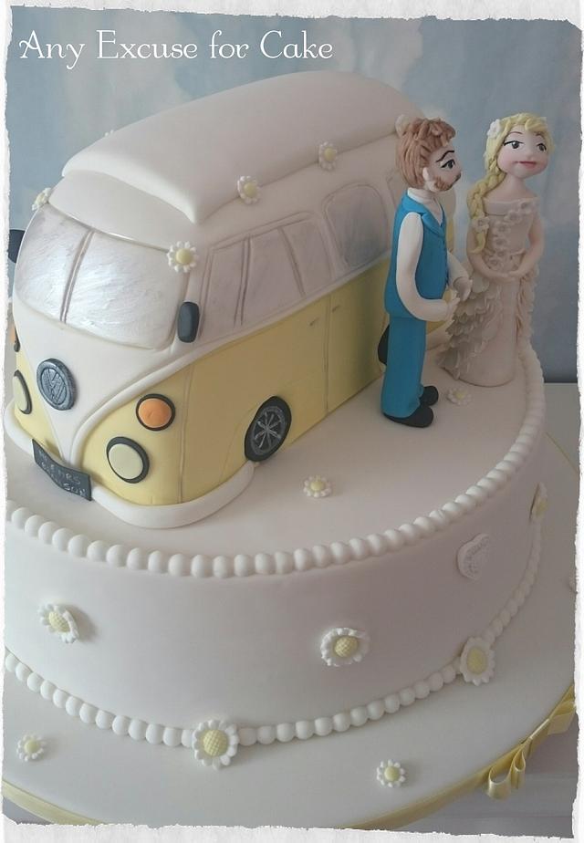 Vw campervan wedding cake Cake by Any Excuse for Cake CakesDecor