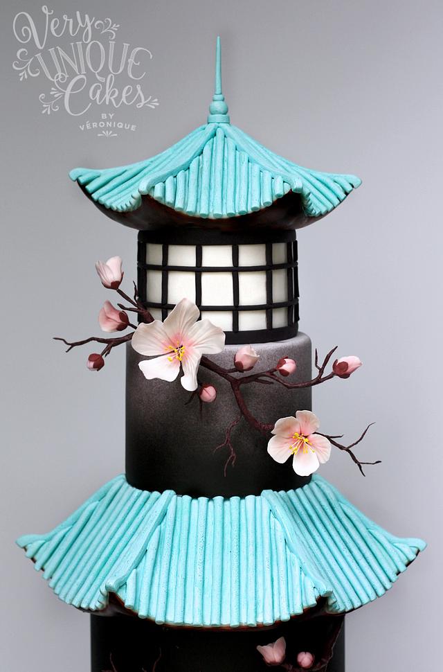 Sakura Zen - Cake by Very Unique Cakes by Veronique - CakesDecor