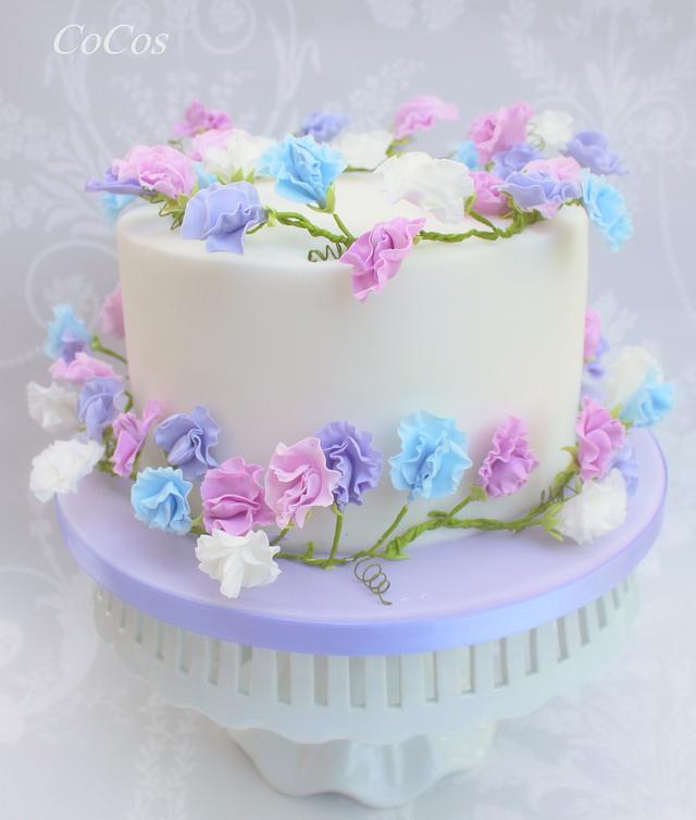 A Sweet Pea Cake Cake By Lynette Brandl Cakesdecor