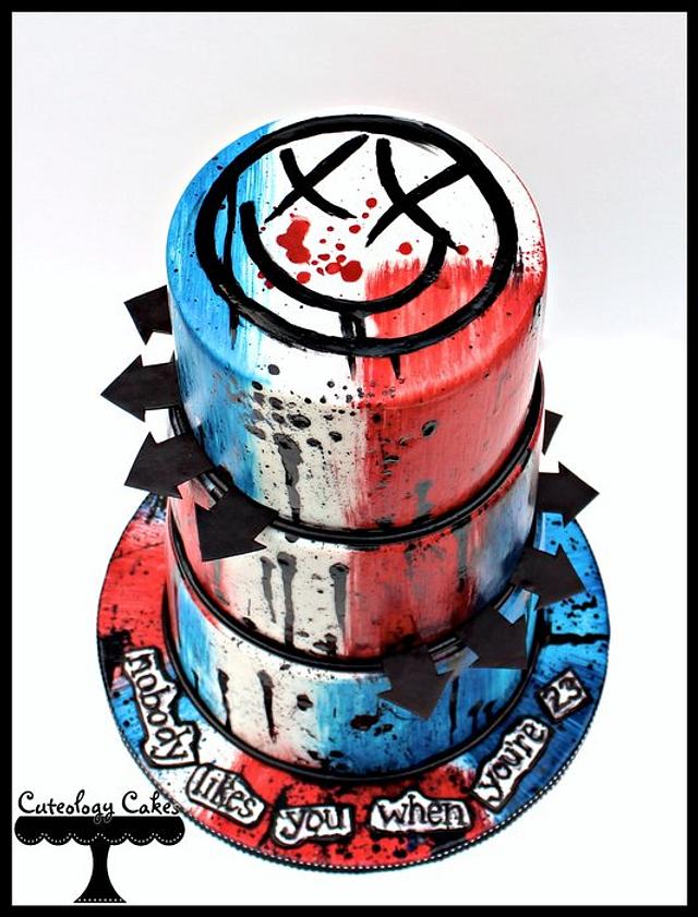 Blink 182 Cake - Decorated Cake by Cuteology Cakes - CakesDecor