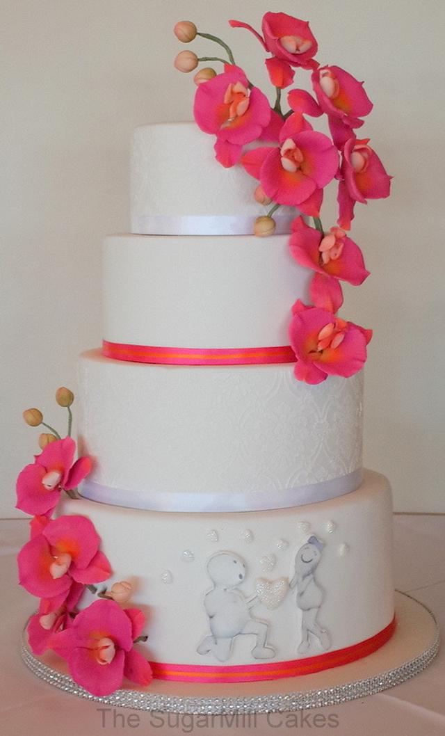 sugar orchids Decorated Cake by sugarmillcakes CakesDecor