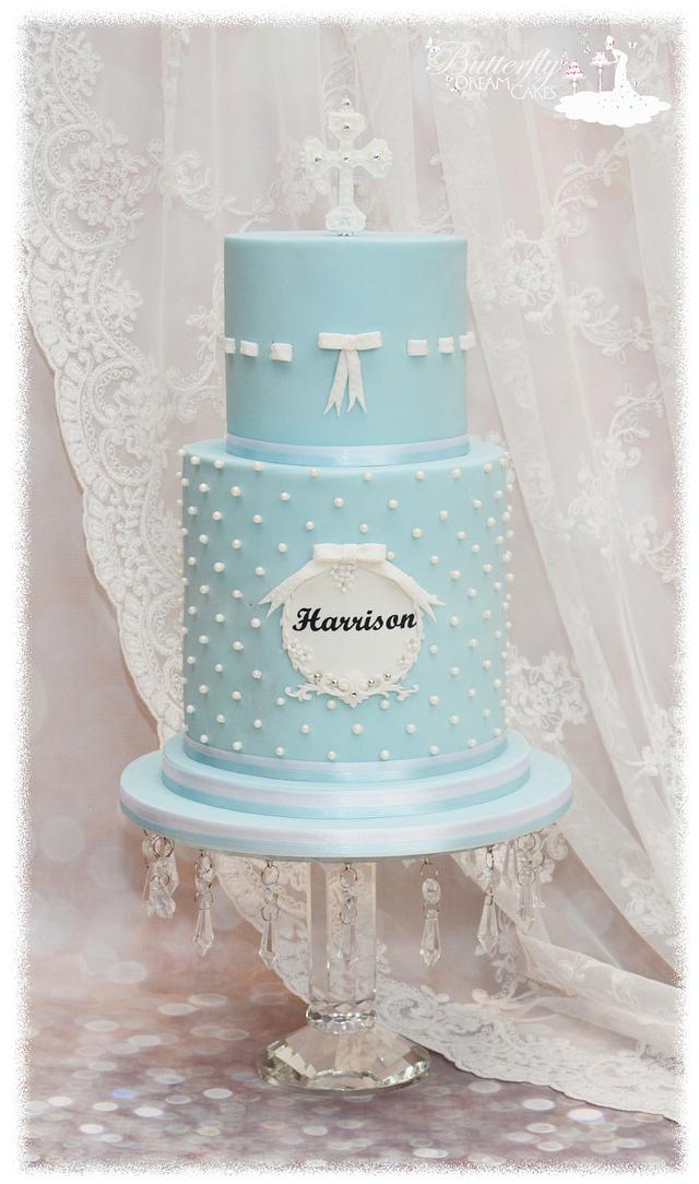 Christening Cake - Decorated Cake by Julie - CakesDecor
