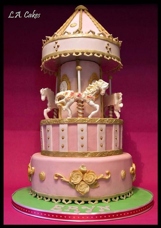 Carousel Cake Decorated Cake by Laura Young CakesDecor