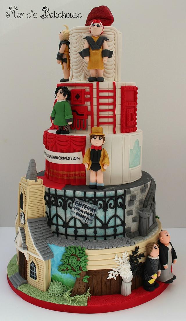 Rocky Horror Sugar Show 5 tier cake