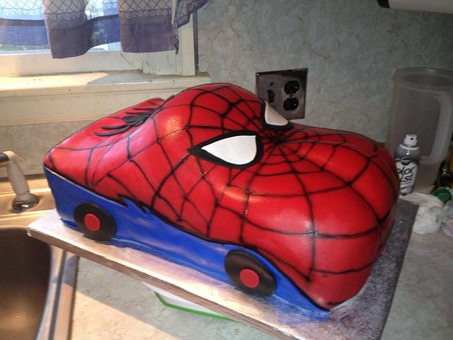 Spiderman Theme 2 Tier Cake | bakehoney.com