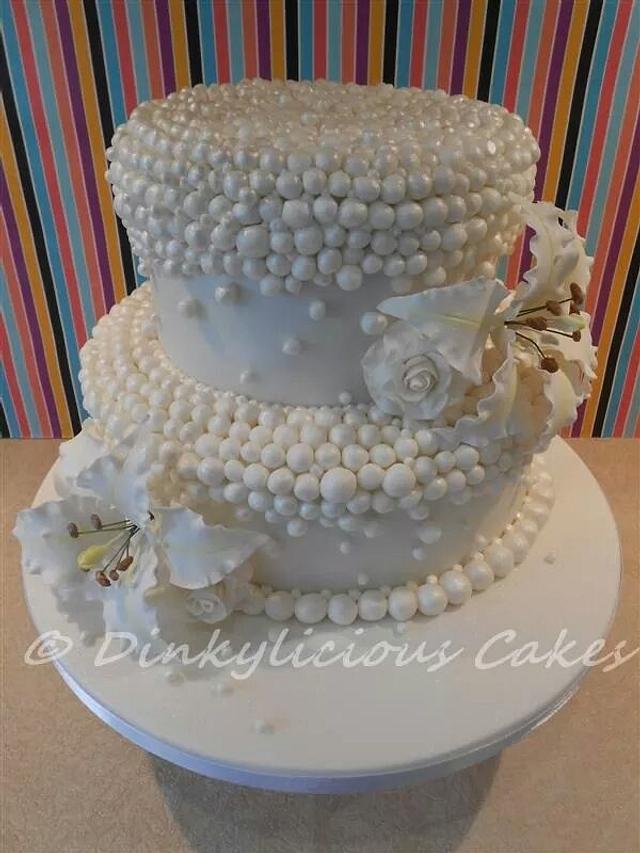 Pearl wedding anniversary Decorated Cake by CakesDecor