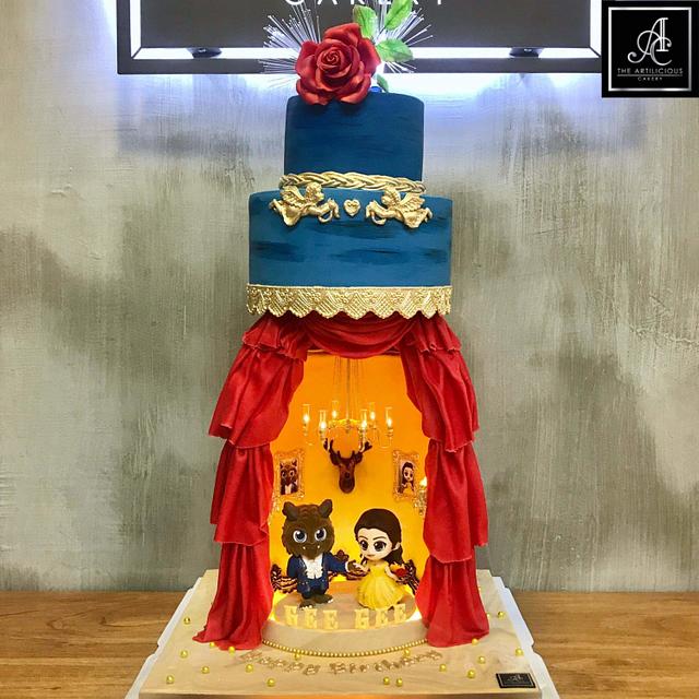 Beauty and the beast Theatre Cake - Decorated Cake by - CakesDecor