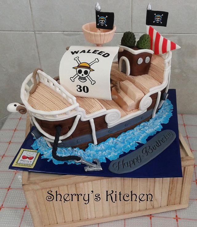 &quot;One Piece&quot; ship cake Cake by Elite Sweet Cakes CakesDecor