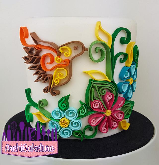 Quilling Cake Decorated Cake by Archicaketure_Italia CakesDecor