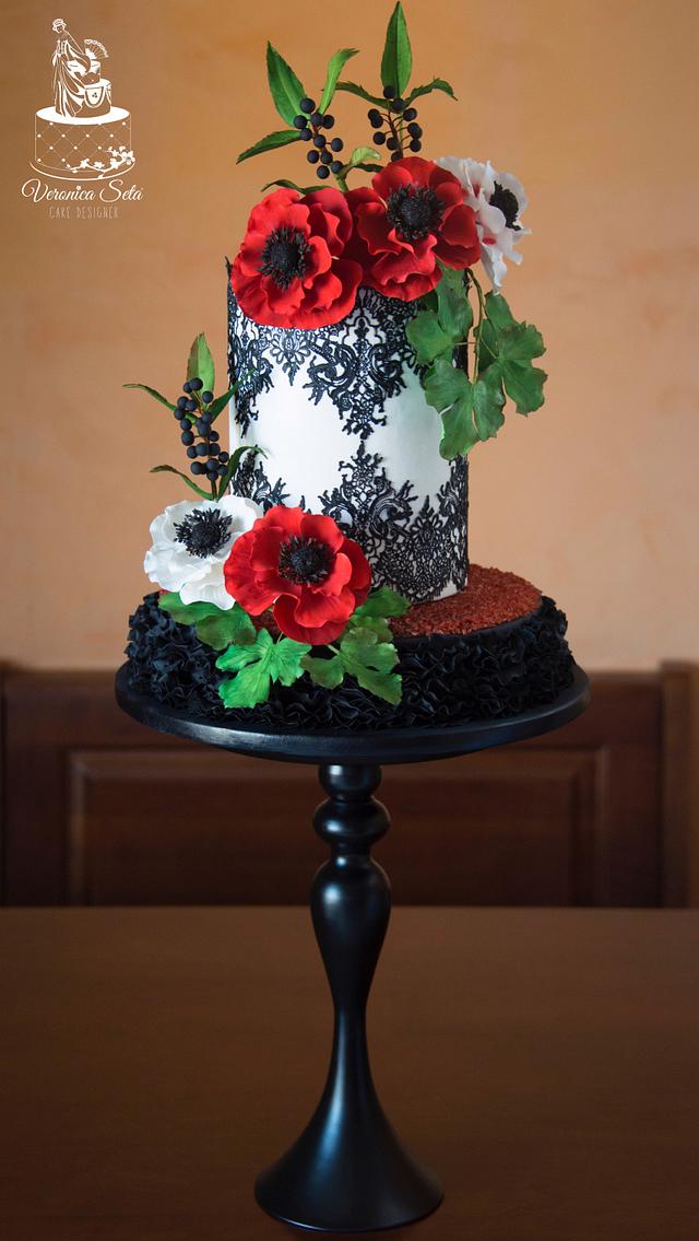 Anemone Cake Decorated Cake By Veronica Seta Cakesdecor 