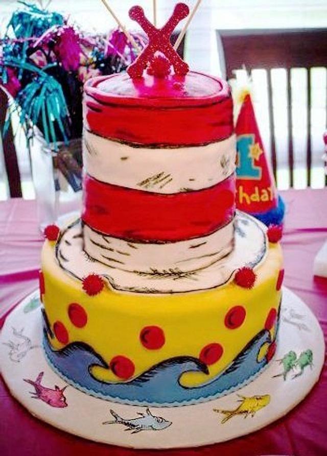 Dr. Suess Cat in the Hat Cake - Cake by Karen - CakesDecor