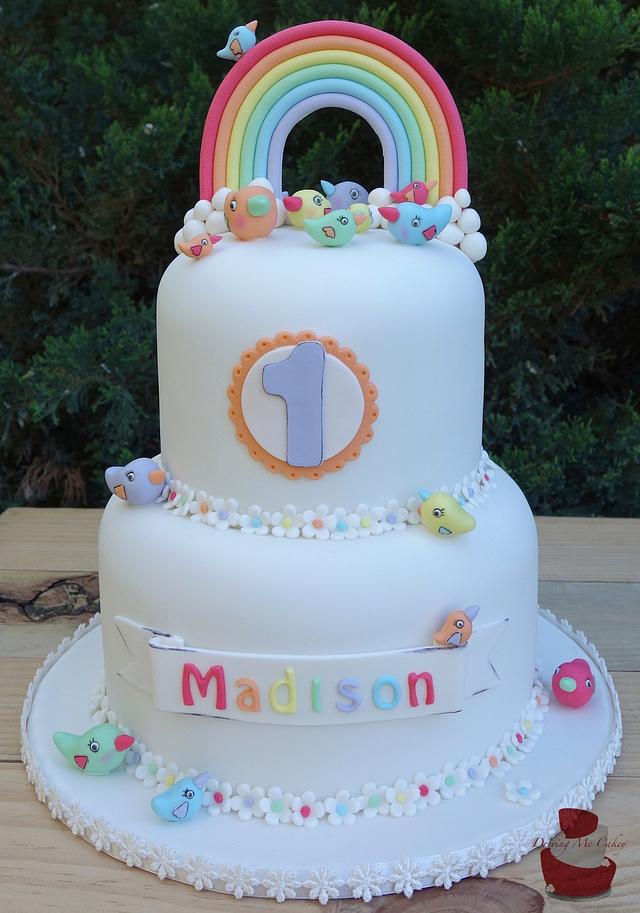 Rainbow Birds - Decorated Cake By Jaymie - CakesDecor