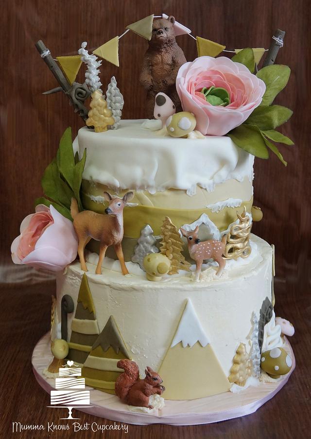 Whimsical Winter Woodland - Decorated Cake by MKBC - CakesDecor