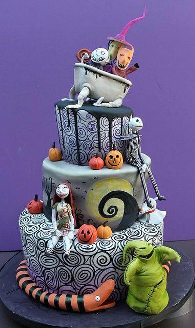 Nightmare Before Christmas Cake Decorated Cake By Dina CakesDecor