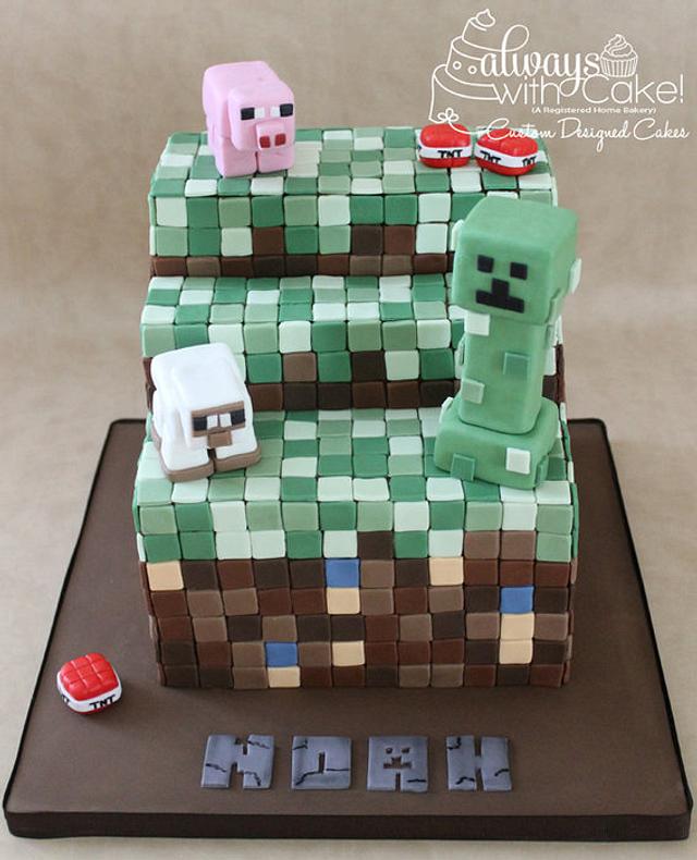 Minecraft Birthday Cake by AlwaysWithCake CakesDecor