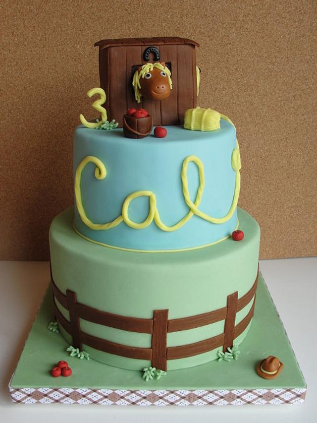 Horse-Themed Birthday Cake - Cake by Kristen - CakesDecor