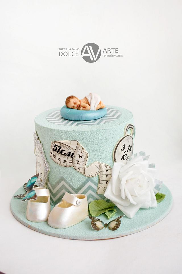 welcome baby cake - Cake by Alina Vaganova - CakesDecor