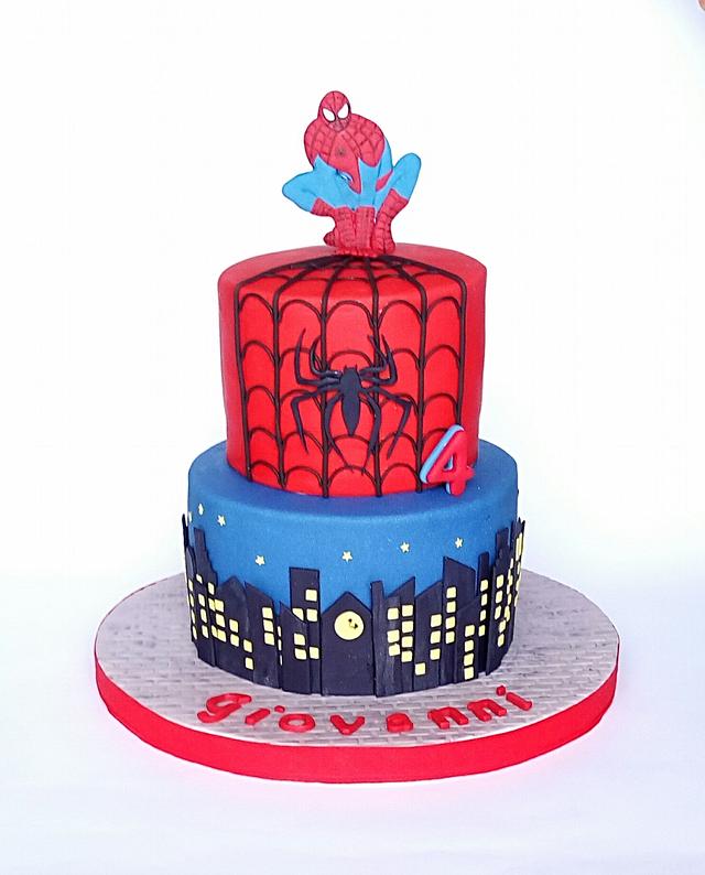 spiderman cake - Cake by Mariana Frascella - CakesDecor