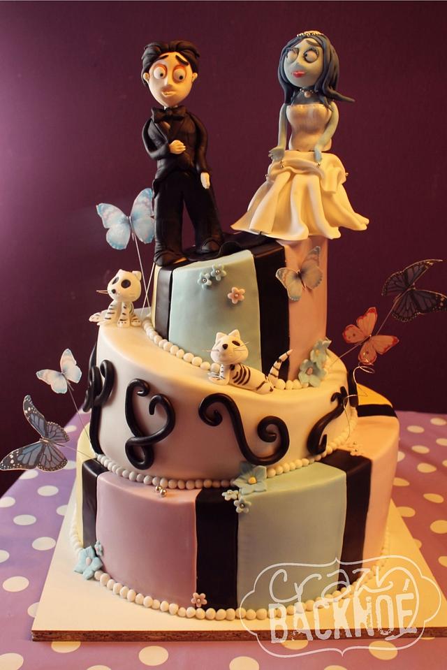 Corpse Bride Wedding - Decorated Cake by Crazy BackNoé - CakesDecor