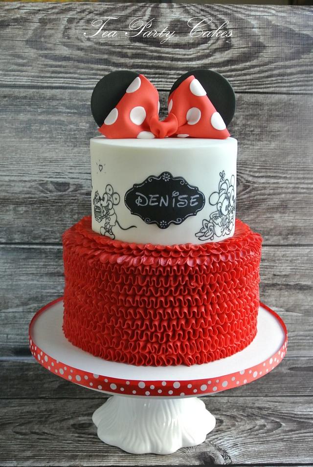 Vintage Mickey and Minnie Mouse Cake by Tea Party Cakes