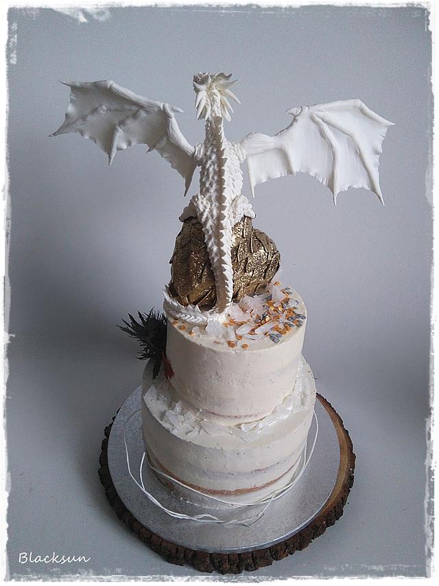 Dragon wedding cake
