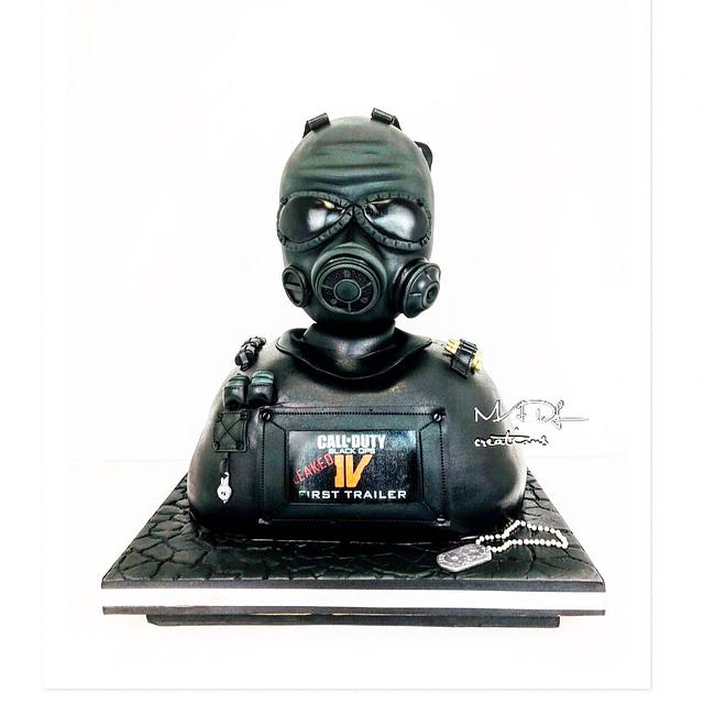 Call of duty carved cake - Decorated Cake by Cindy - CakesDecor