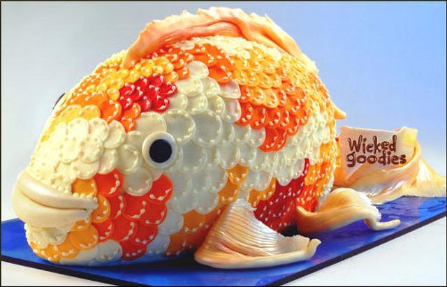 Koi Fish Cake Decorated Cake By Wicked Goodies CakesDecor   Njum1duaut9crqihknhj 