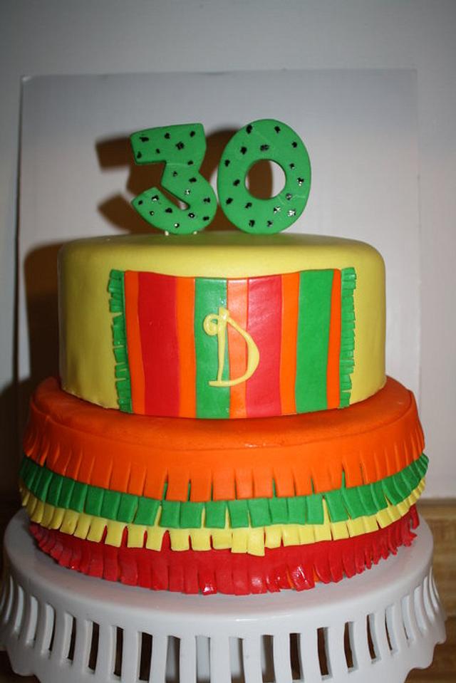 Fiesta Mexican Themed 30th Birthday Cake Cake By Cakesdecor