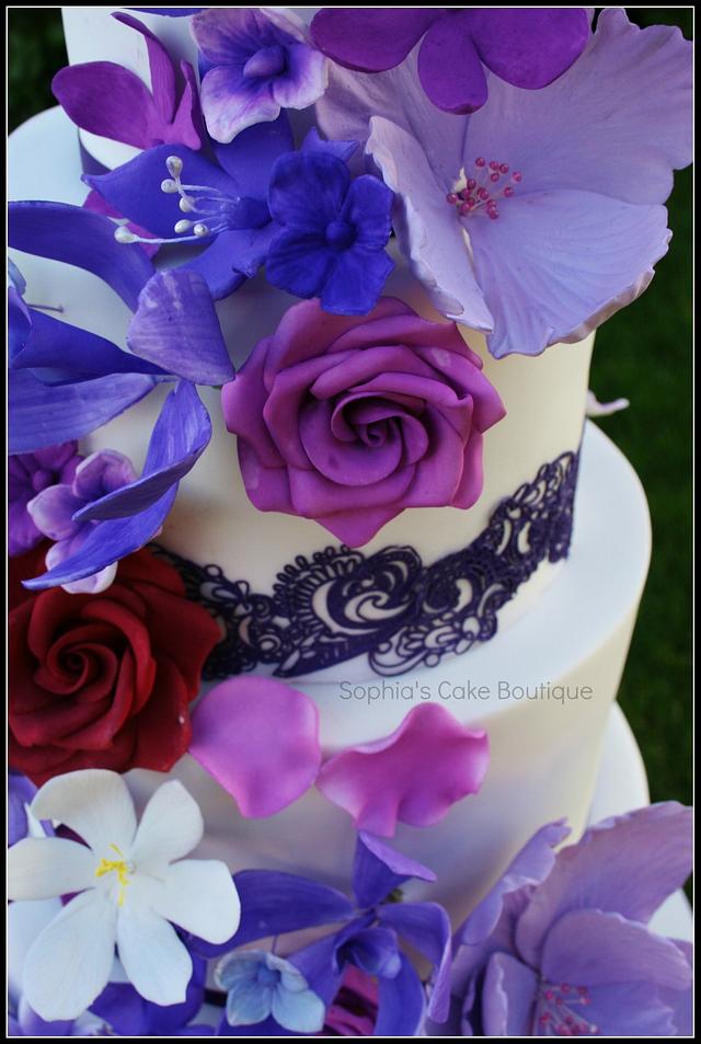 Floral Cascade Cake by Sophia's Cake Boutique CakesDecor