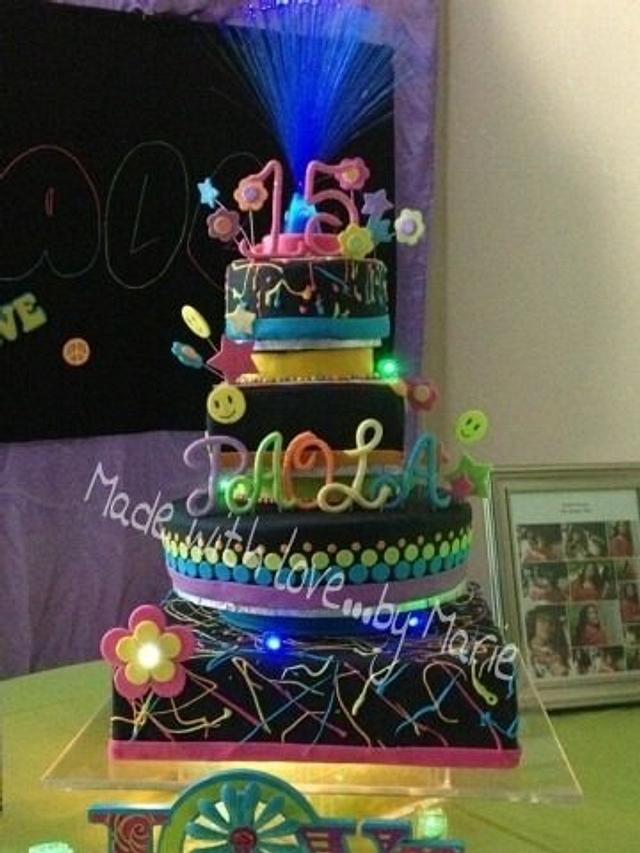 Glow party cake - Cake by Marie - CakesDecor