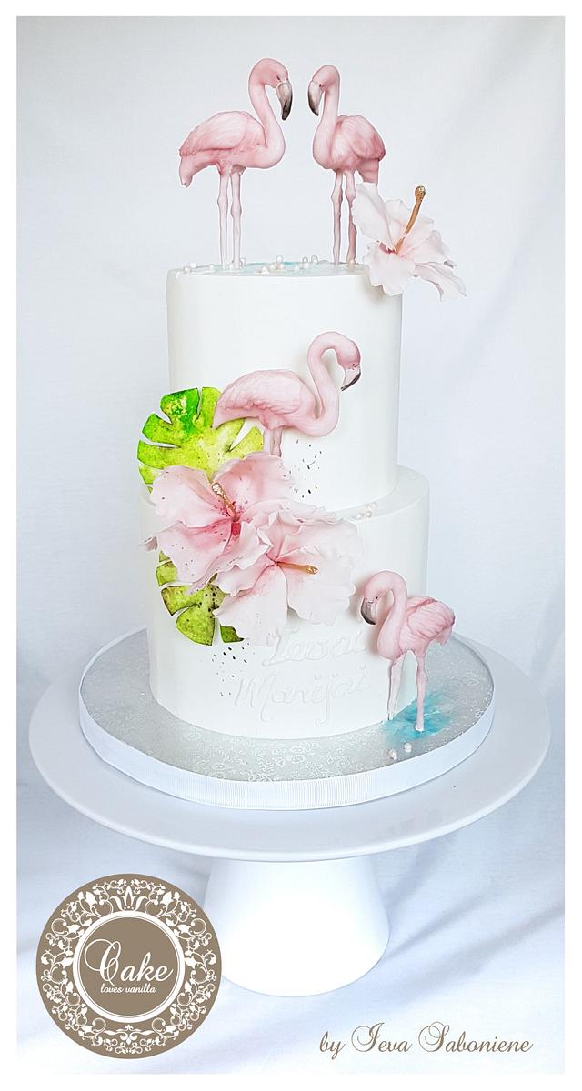 Flamingo Decorated Cake By Cake Loves Vanilla Cakesdecor