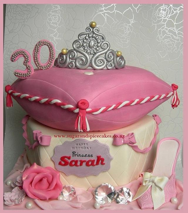 Princess Pillow Cake With Princess Slipper Cake By Cakesdecor