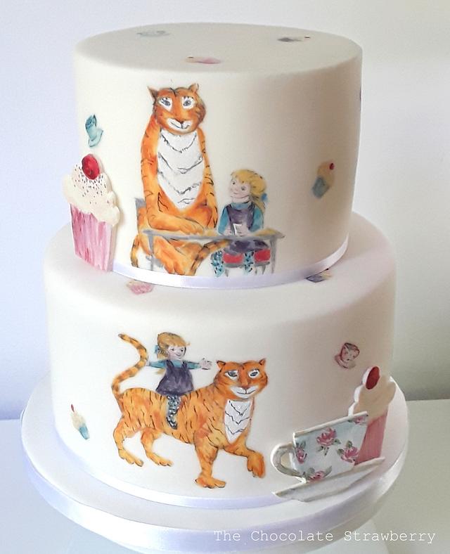 The Tiger That Came To Tea Cake Decorated Cake by Sarah CakesDecor The Tiger That Came To Tea Cake Decorated Cake by Sarah CakesDecor