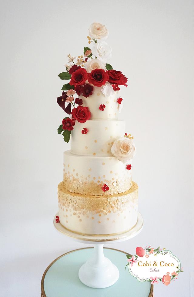 Winter Berry & Gold - Decorated Cake by Cobi & Coco Cakes - CakesDecor