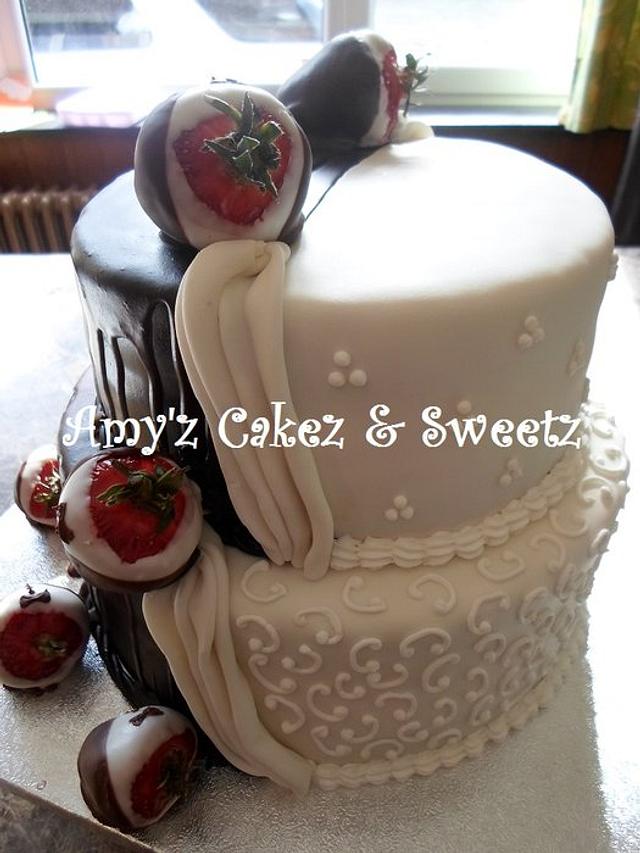 Half Bride Half Grooms Wedding Cake Cake By Amyz Cakesdecor 6913