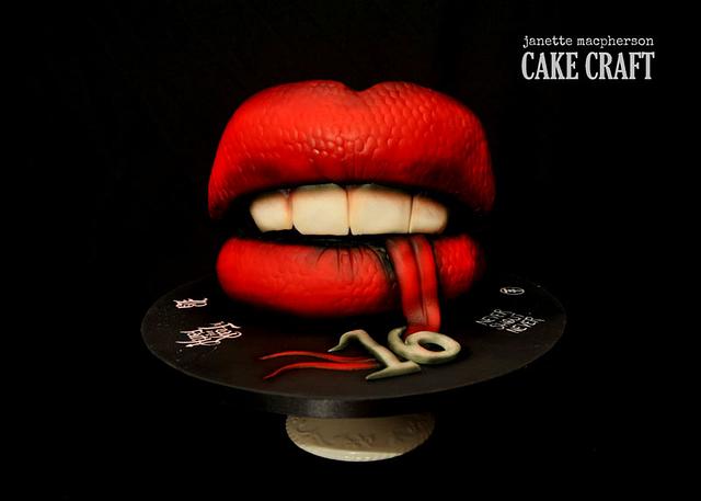 Snake Lips Birthday Cake