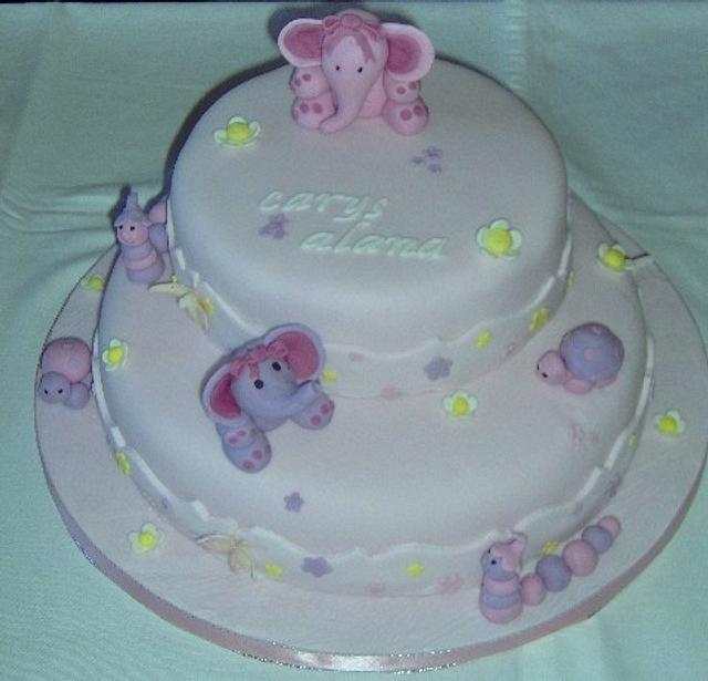 Pink Christening Cake - Decorated Cake by mitch357 - CakesDecor