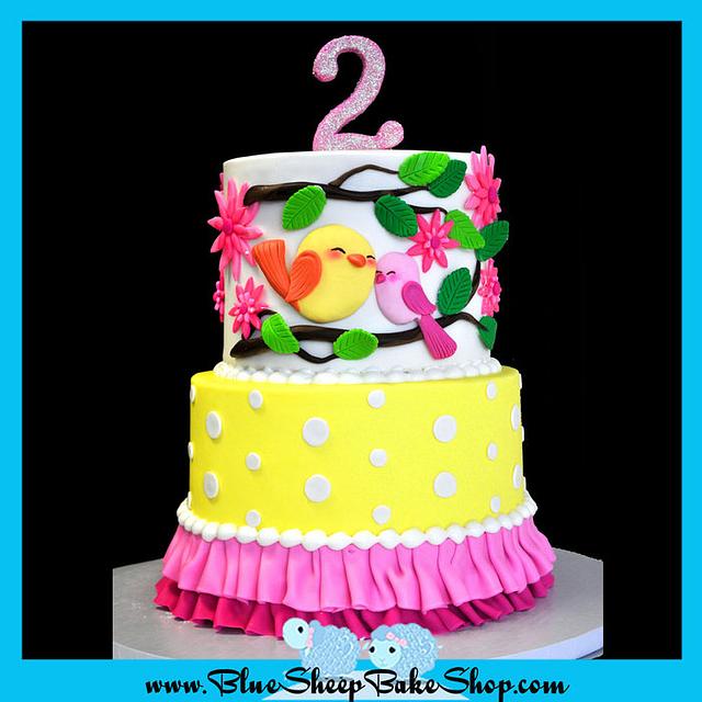 Sweet Tweets 2nd Birthday Cake - Decorated Cake by Karin - CakesDecor