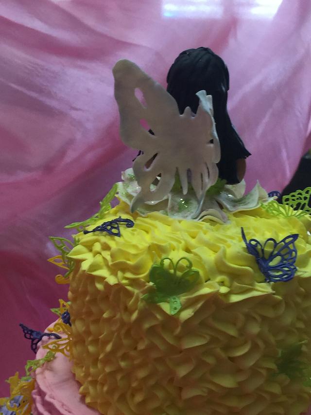 Butterflies and fairy cake - Cake by Millie - CakesDecor