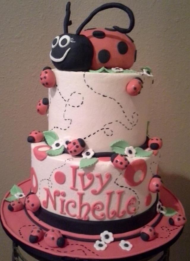 Ladybug Trails - Decorated Cake by Cakes by Vicki - CakesDecor