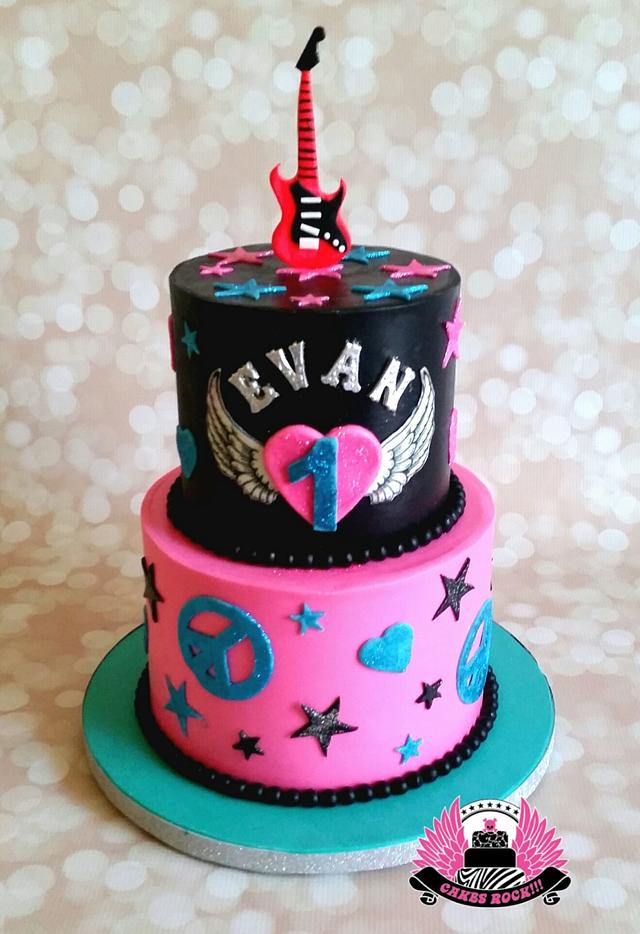 First Birthday Rock Star! - Cake by Cakes ROCK!!! - CakesDecor