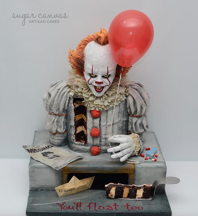 Pennywise the dancing clown cake! - Cake by Sugar Canvas - CakesDecor