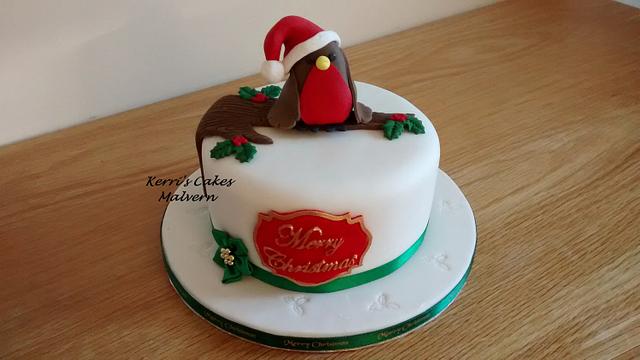 Christmas Cake Topper Robin Red Breast 25mm