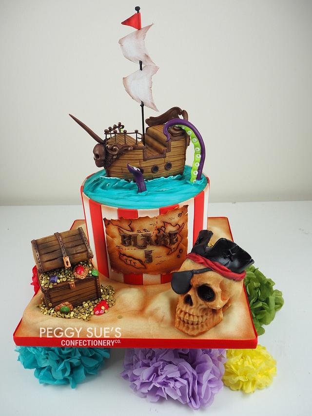 Pirate Cake Decorated Cake By Peggysuescc Cakesdecor 3978