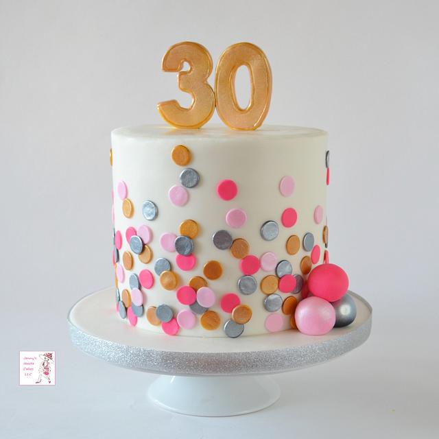 Polka Dot Birthday Cake