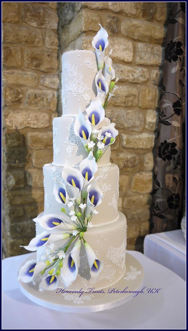 Calla Lily Wedding Cake - CakeCentral.com