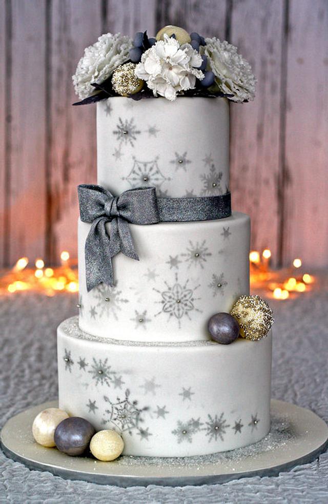 Winter Wonderland Wedding Cake (& peony tutorial) Cake