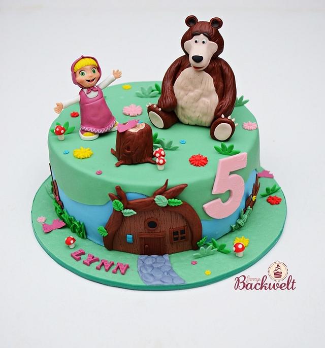 Masha and the Bear - Decorated Cake by Jennys Backwelt - CakesDecor